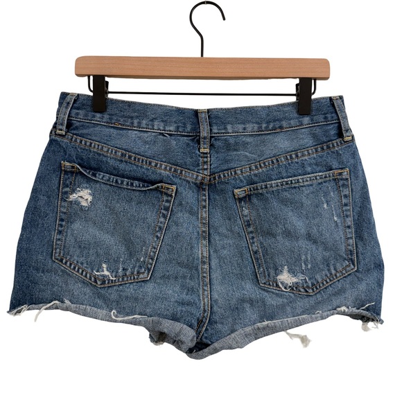 We The Free Blue Distressed Jean Shorts - Picture 4 of 9